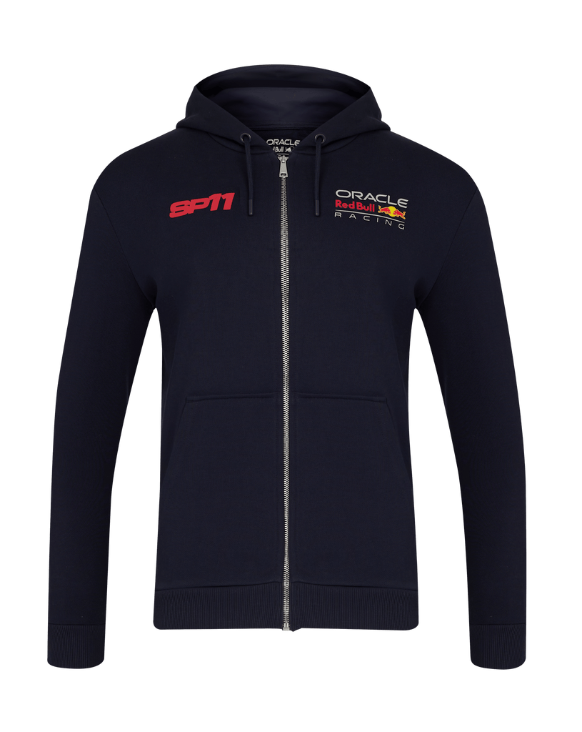 Red Bull Racing F1 Sergio "Checo" Perez Race Car Full Zip Hoodie - Navy Hoodies Red Bull Racing 