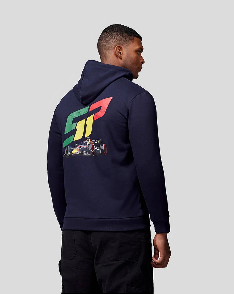 Red Bull Racing F1 Sergio "Checo" Perez Race Car Full Zip Hoodie - Navy Hoodies Red Bull Racing 