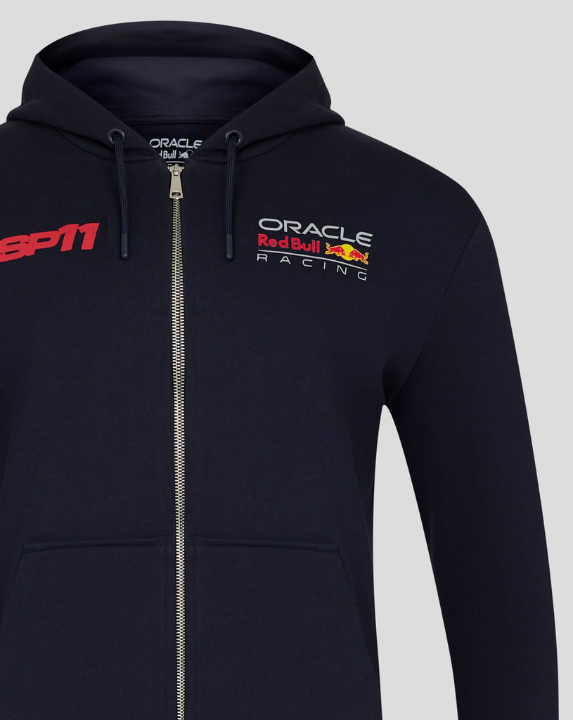 Red Bull Racing F1 Sergio "Checo" Perez Race Car Full Zip Hoodie - Navy Hoodies Red Bull Racing 