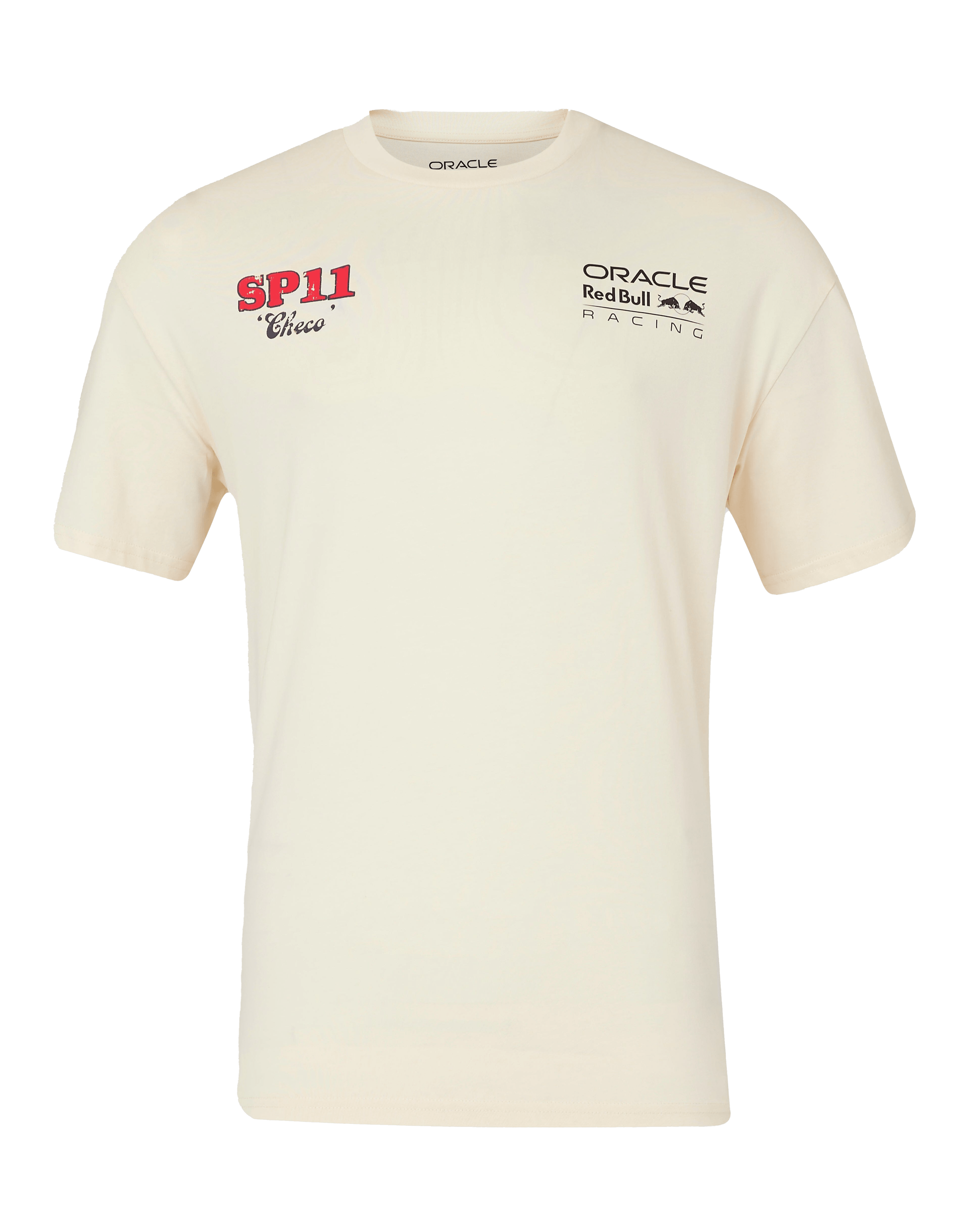 Red Bull Racing F1 Sergio "Checo" Perez Vintage Oversized T-Shirt - Off White/Navy T-shirts Red Bull Racing 