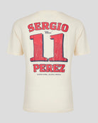 Red Bull Racing F1 Sergio "Checo" Perez Vintage Oversized T-Shirt - Off White/Navy T-shirts Red Bull Racing 