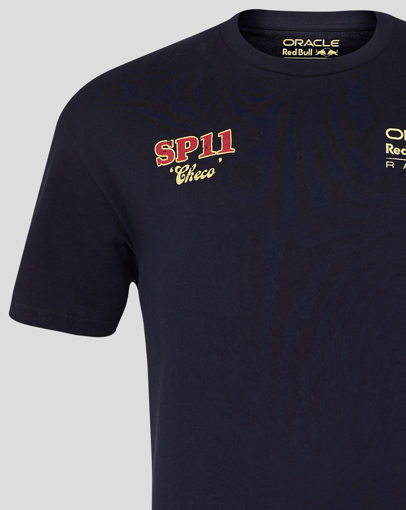 Red Bull Racing F1 Sergio "Checo" Perez Vintage Oversized T-Shirt - Off White/Navy T-shirts Red Bull Racing 