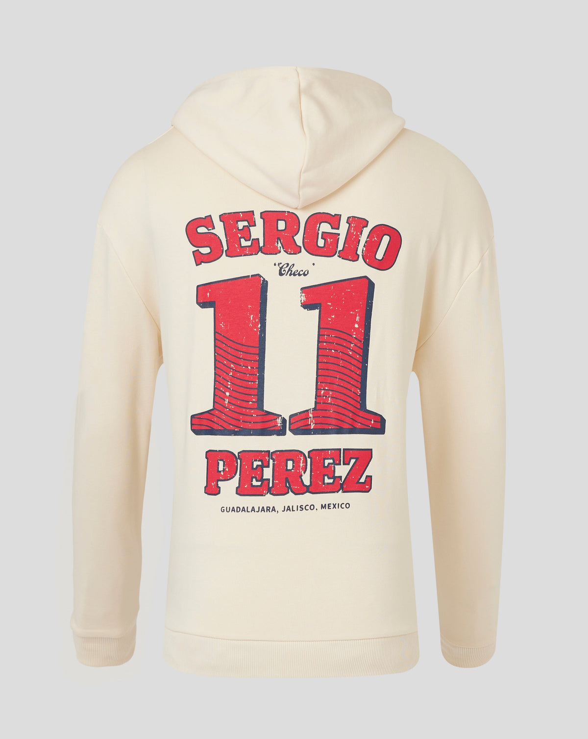 Red Bull Racing F1 Sergio "Checo" Perez Vintage Oversized Hoodie - Off White/Navy Hoodies Red Bull Racing 