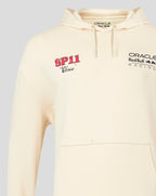 Red Bull Racing F1 Sergio "Checo" Perez Vintage Oversized Hoodie - Off White/Navy Hoodies Red Bull Racing 