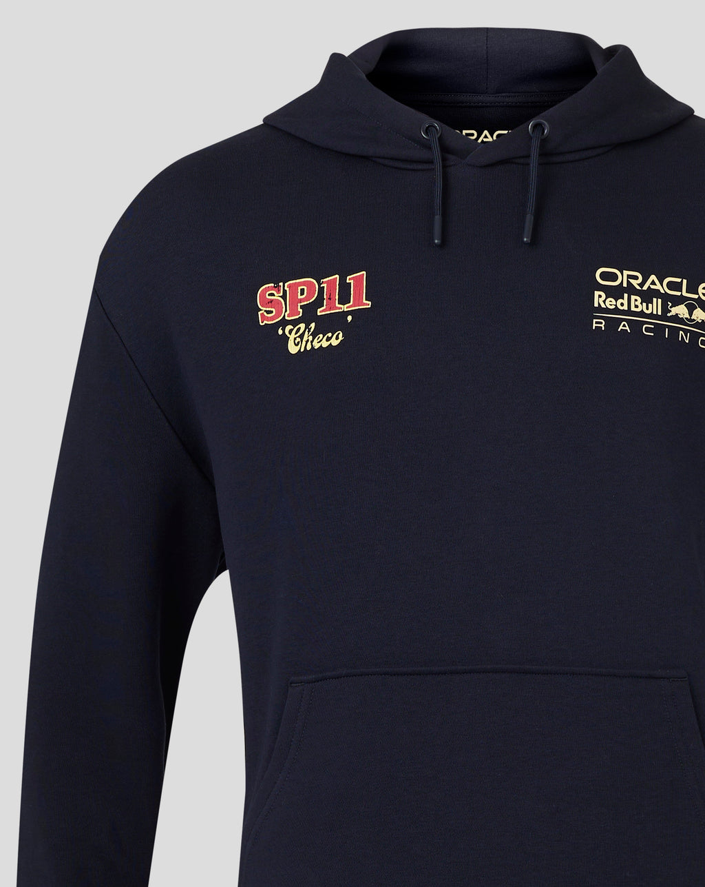 Red Bull Racing F1 Sergio "Checo" Perez Vintage Oversized Hoodie - Off White/Navy Hoodies Red Bull Racing 