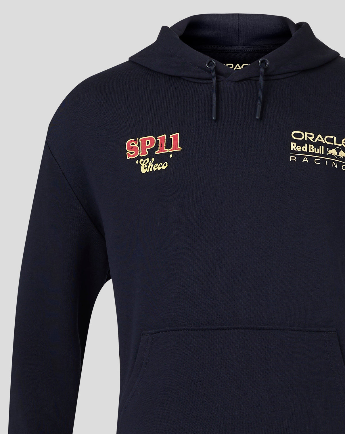 Red Bull Racing F1 Sergio "Checo" Perez Vintage Oversized Hoodie - Off White/Navy Hoodies Red Bull Racing 
