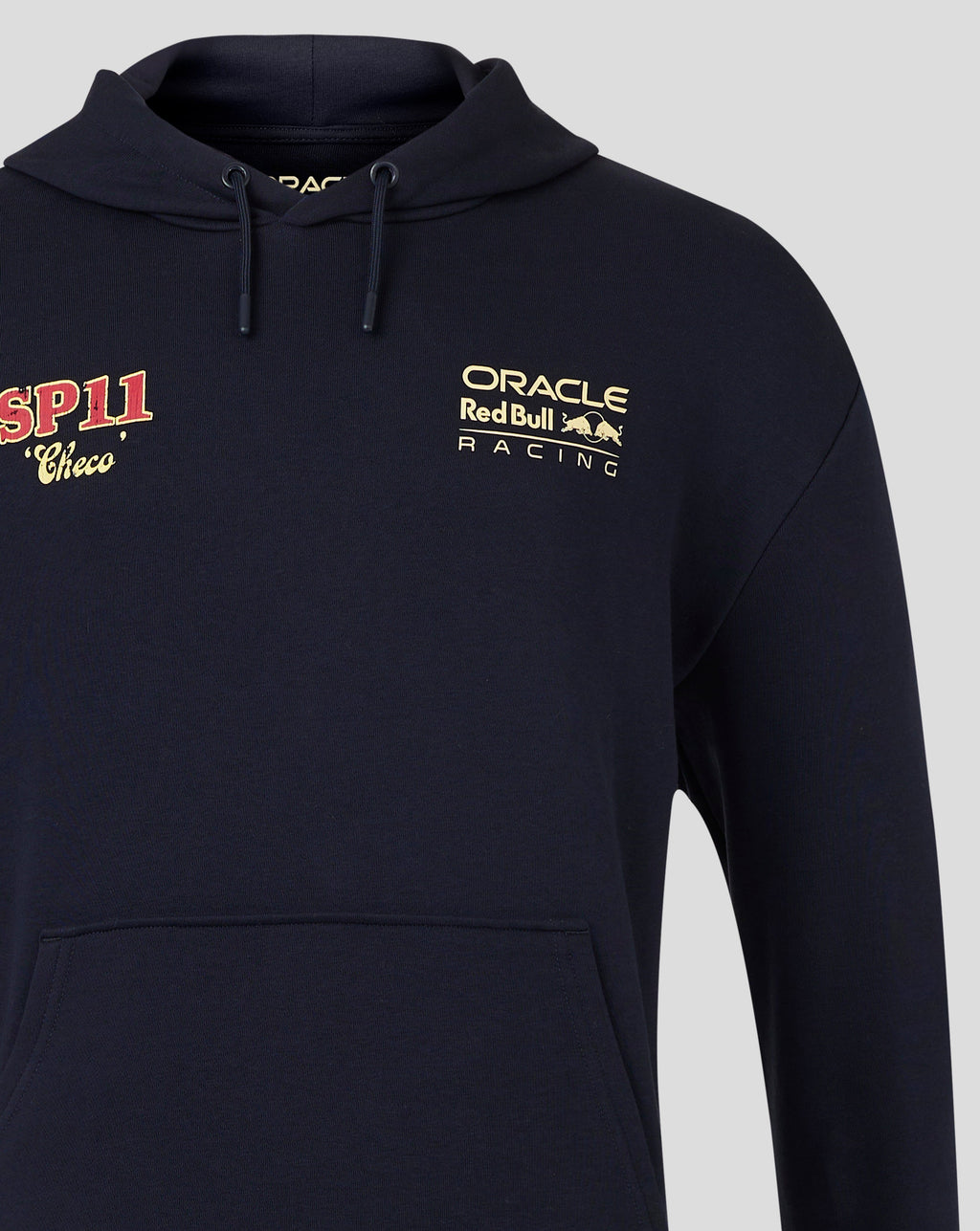 Red Bull Racing F1 Sergio "Checo" Perez Vintage Oversized Hoodie - Off White/Navy Hoodies Red Bull Racing 
