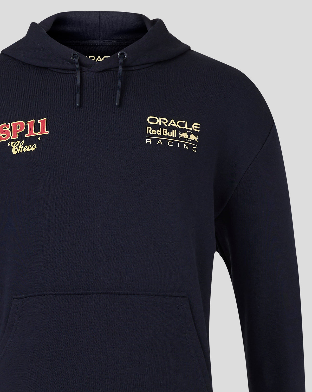 Red Bull Racing F1 Sergio "Checo" Perez Vintage Oversized Hoodie - Off White/Navy Hoodies Red Bull Racing 
