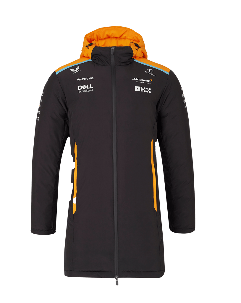 McLaren F1 2024 Team Longline Padded Jacket - Phantom Jackets McLaren-Castore 