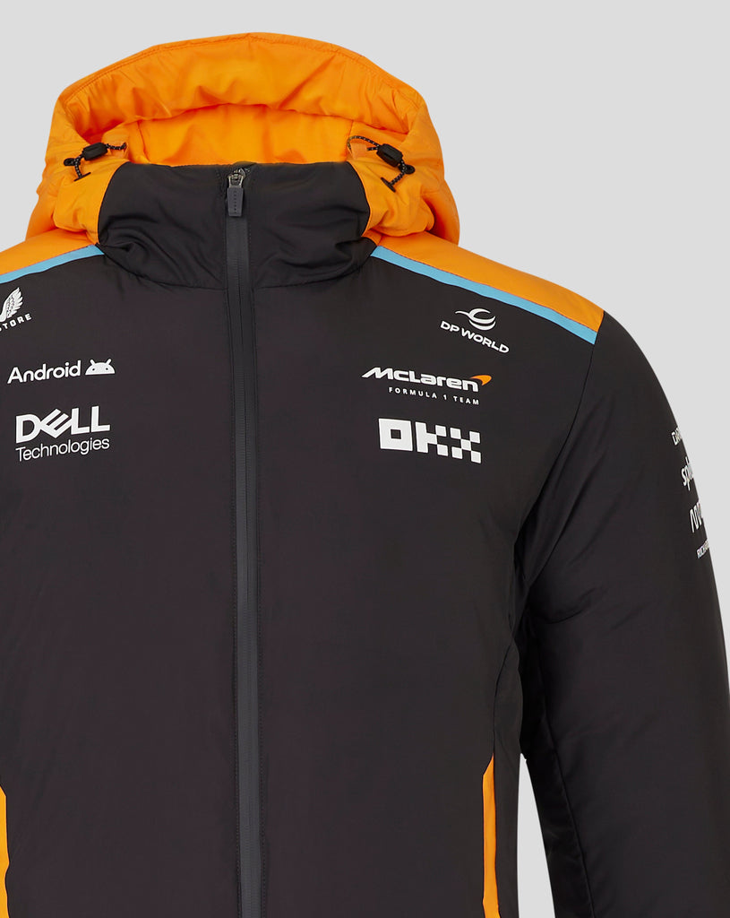 McLaren F1 2024 Team Longline Padded Jacket - Phantom Jackets McLaren-Castore 