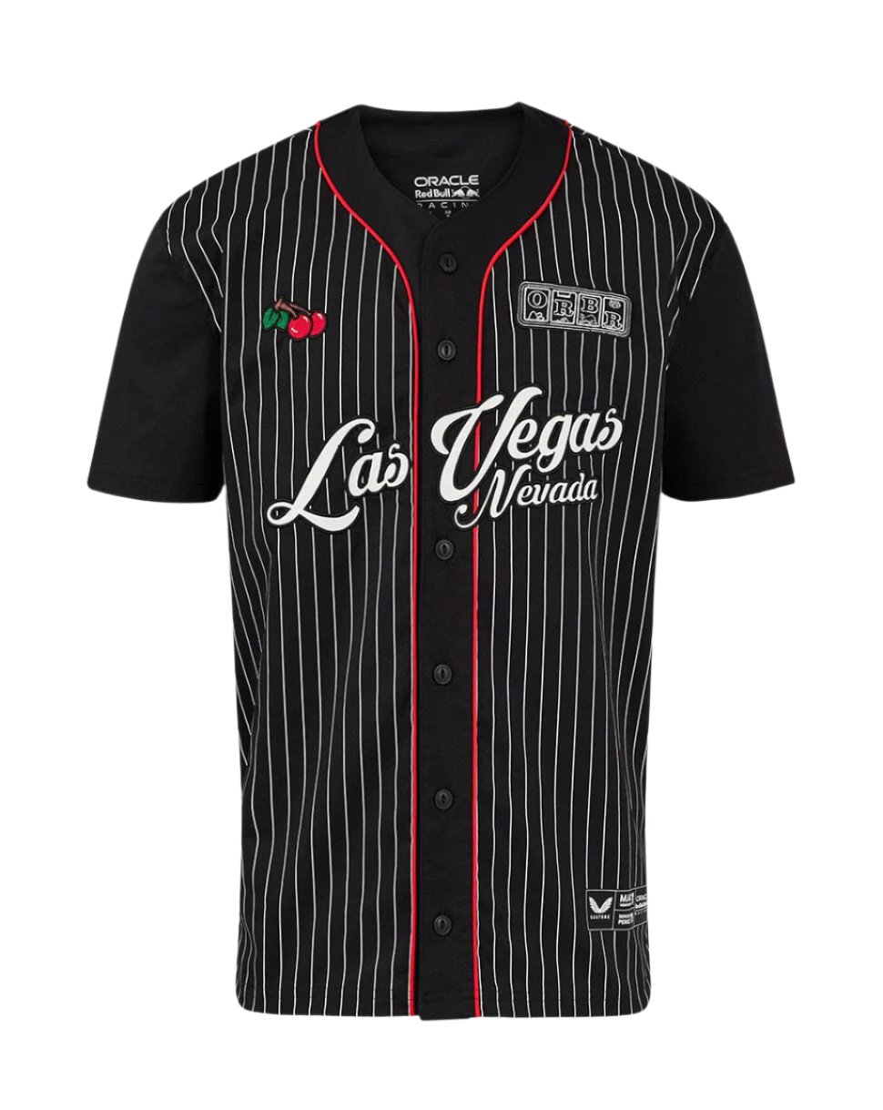 Red Bull Racing F1 Special Edition Las Vegas GP Baseball Jersey - Black Jersey Red Bull Racing 