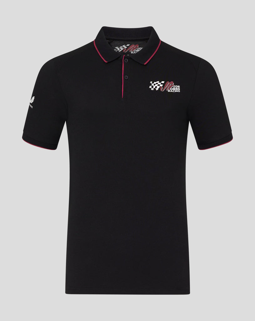 Joe Gibbs Racing Lifestyle Polo Shirt - Black/Burgundy Polos Joe Gibbs Racing S Black 
