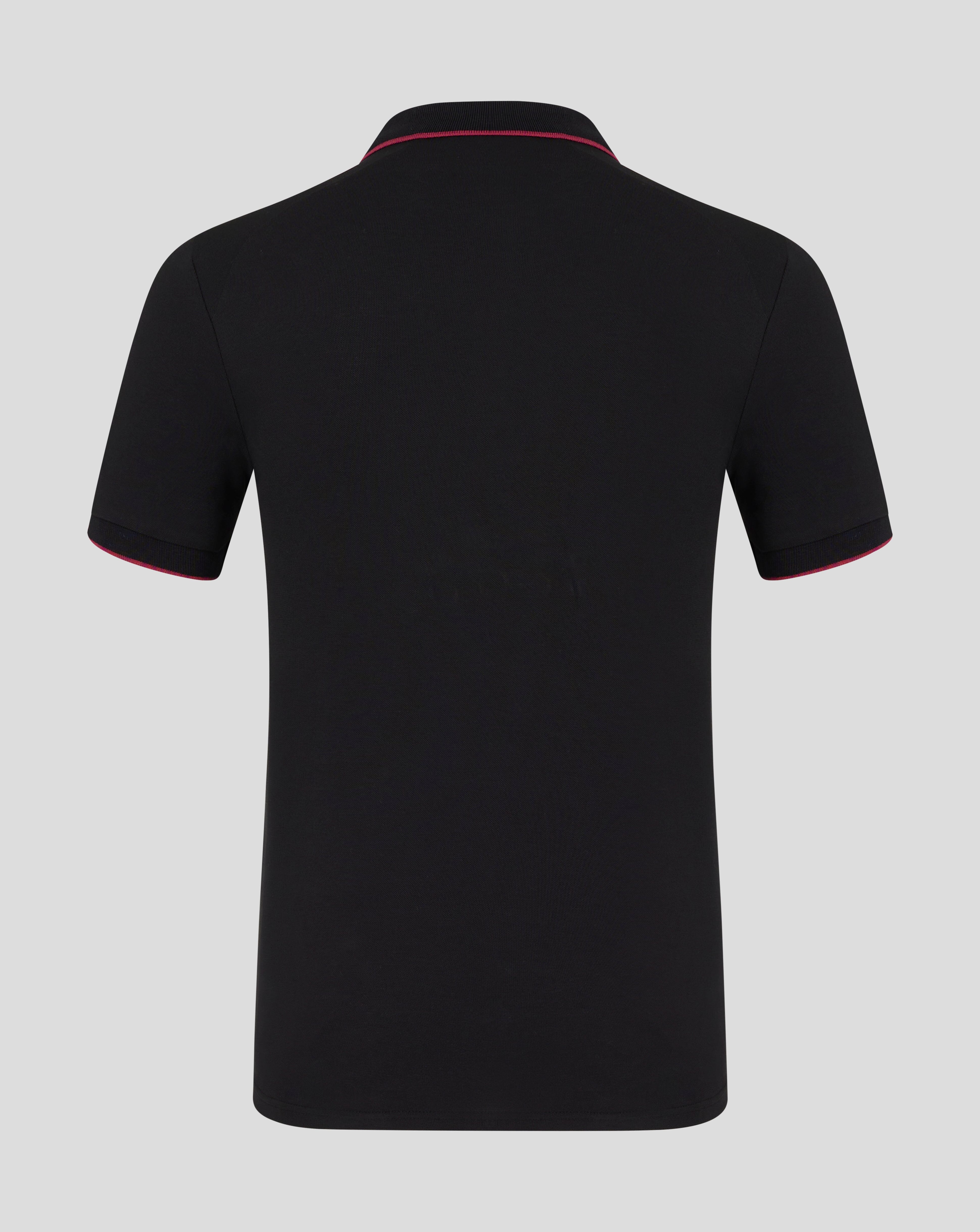 Joe Gibbs Racing Lifestyle Polo Shirt - Black/Burgundy Polos Joe Gibbs Racing 