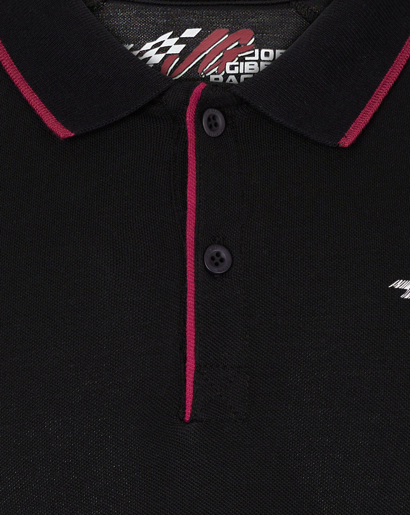 Joe Gibbs Racing Lifestyle Polo Shirt - Black/Burgundy Polos Joe Gibbs Racing 