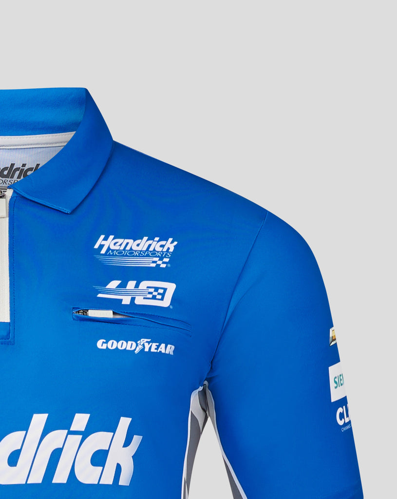 Hendrick Motorsport Kyle Larson Team Polo Shirt - Blue Polos Hendrick Motorsport 