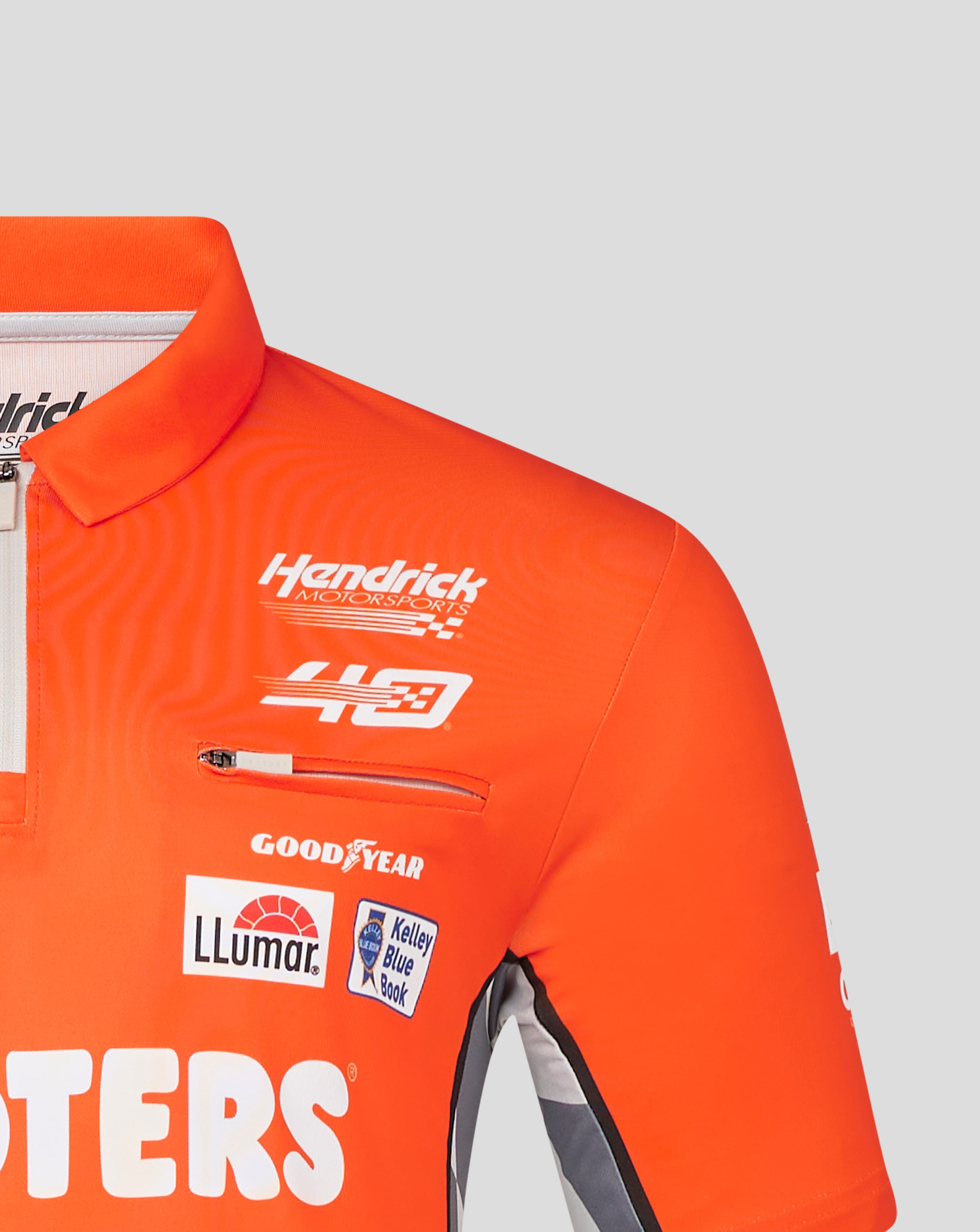 Hendrick Motorsport Chase Elliot #9 Hooters Polo Shirt - Orange Polos Hendrick Motorsport 