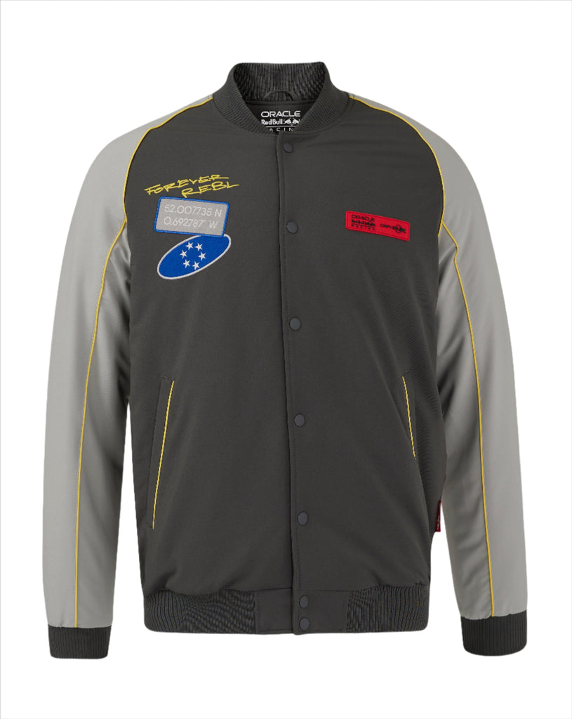Red Bull Racing F1 20th Anniversary Bomber Jacket - Gray Jackets Red Bull Racing 