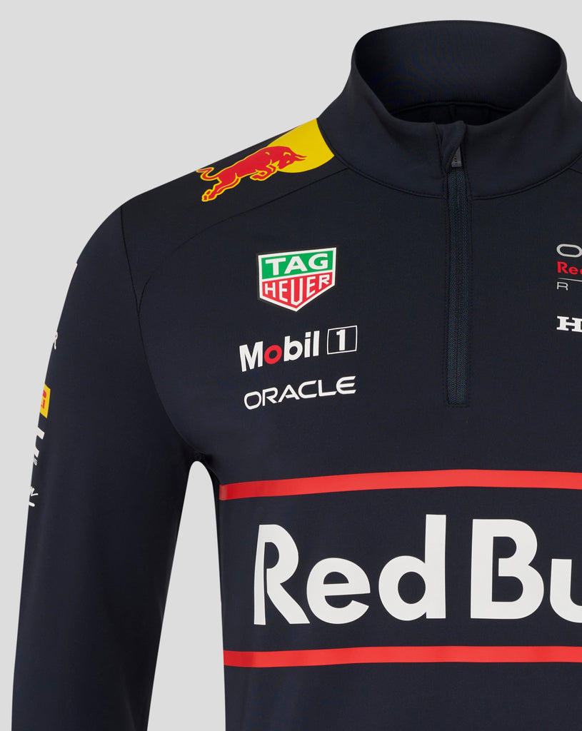 Red Bull Racing F1 2025 Team 1/4 Zip Mid Layer - Navy Jackets Red Bull Racing 