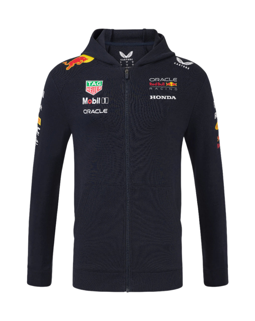 Red Bull Racing F1 2025 Team Full Zip Hooded Sweatshirt- Navy Hoodies Red Bull Racing 