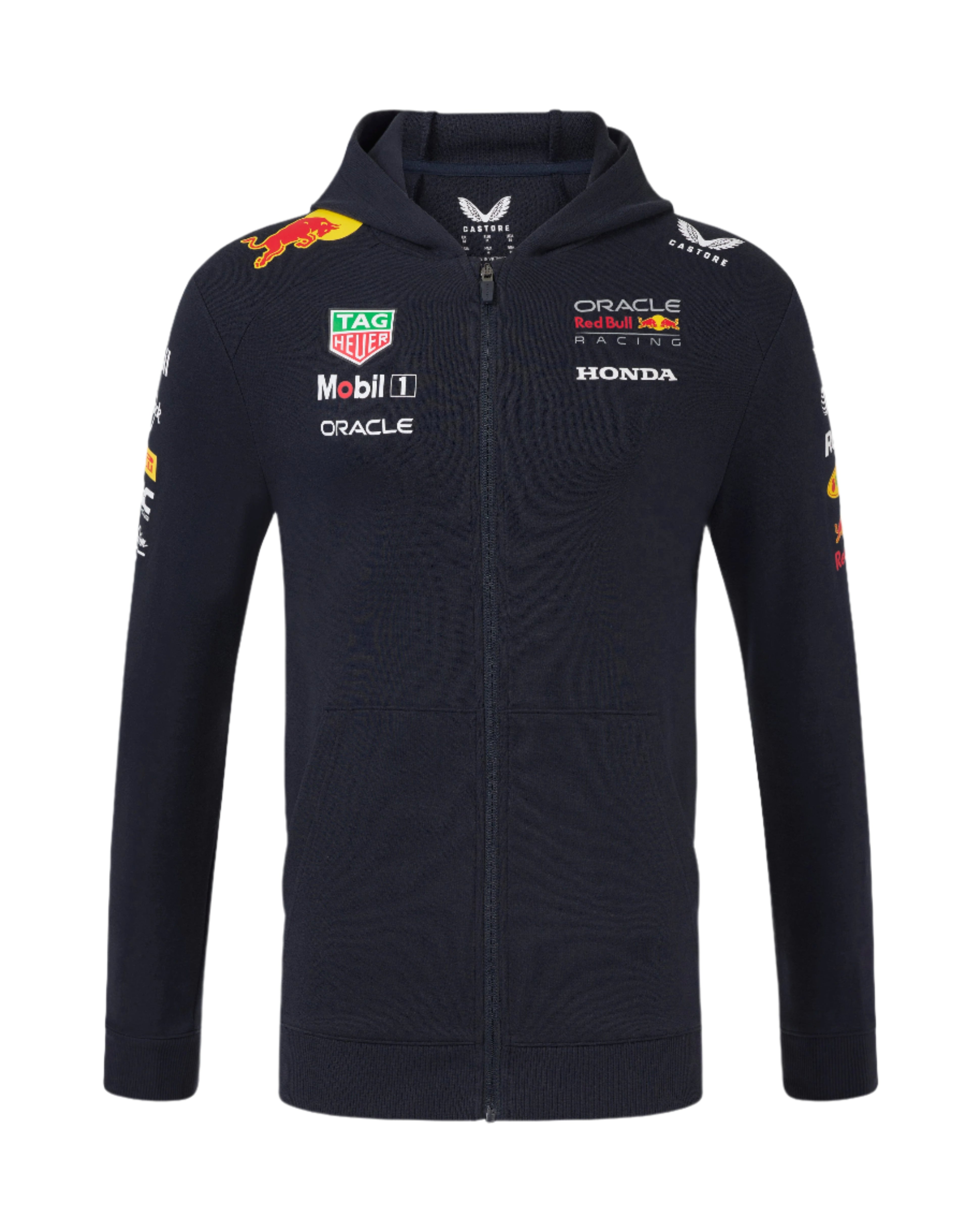 Red Bull Racing F1 2025 Team Full Zip Hooded Sweatshirt- Navy Hoodies Red Bull Racing 