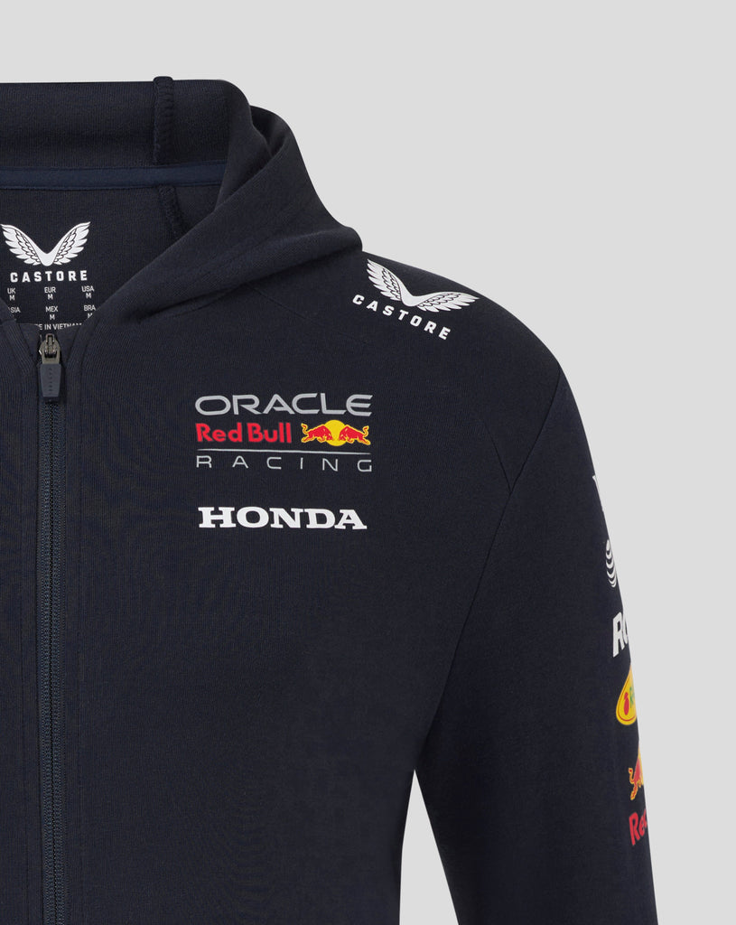 Red Bull Racing F1 2025 Team Full Zip Hooded Sweatshirt- Navy Hoodies Red Bull Racing 
