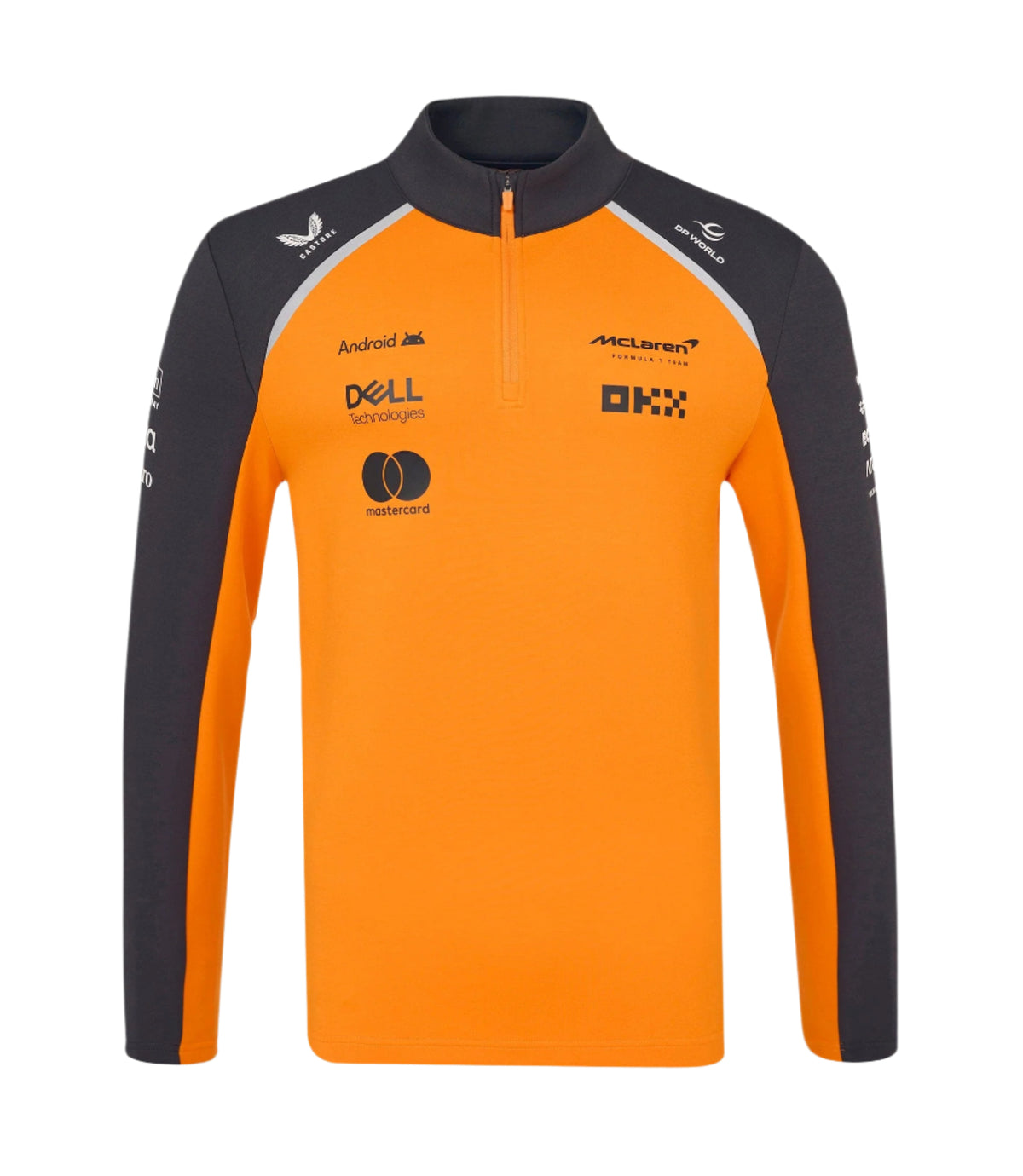 McLaren F1 2025 Team 1/4 Zip Mid Layer - Papaya Jackets McLaren-Castore 