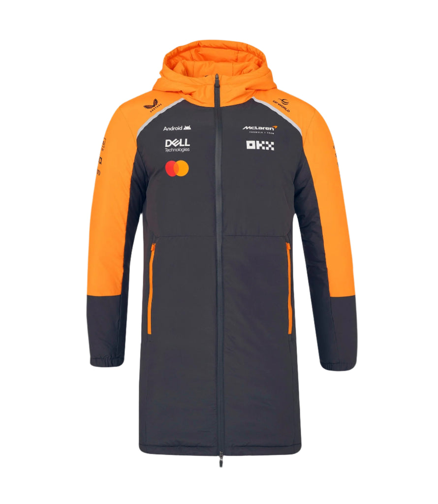 McLaren F1 2025 Team Longline Padded Jacket - Phantom Jackets McLaren-Castore 