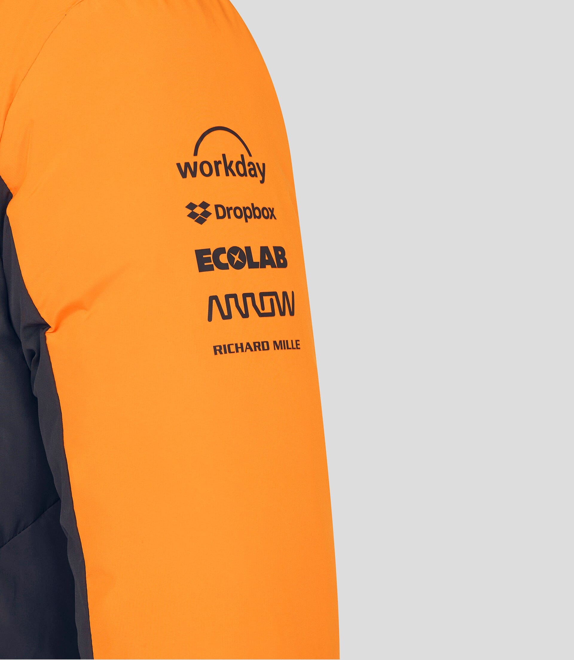 McLaren F1 2025 Team Longline Padded Jacket - Phantom Jackets McLaren-Castore 