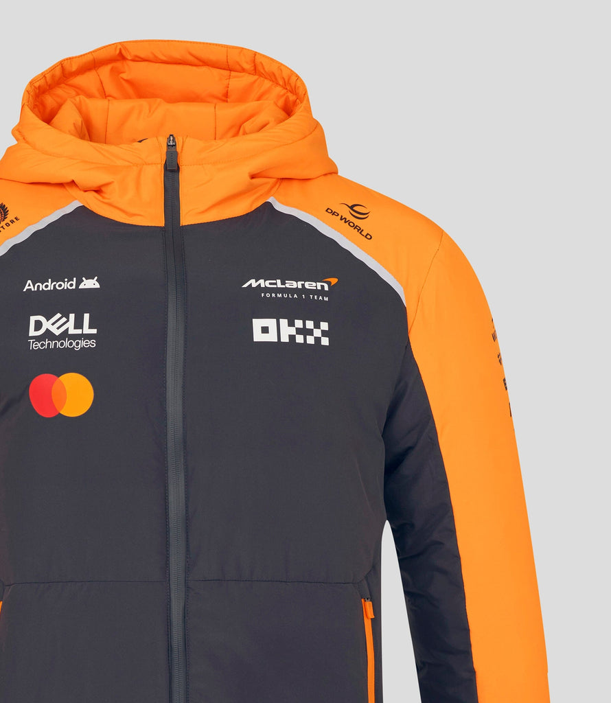 McLaren F1 2025 Team Longline Padded Jacket - Phantom Jackets McLaren-Castore 