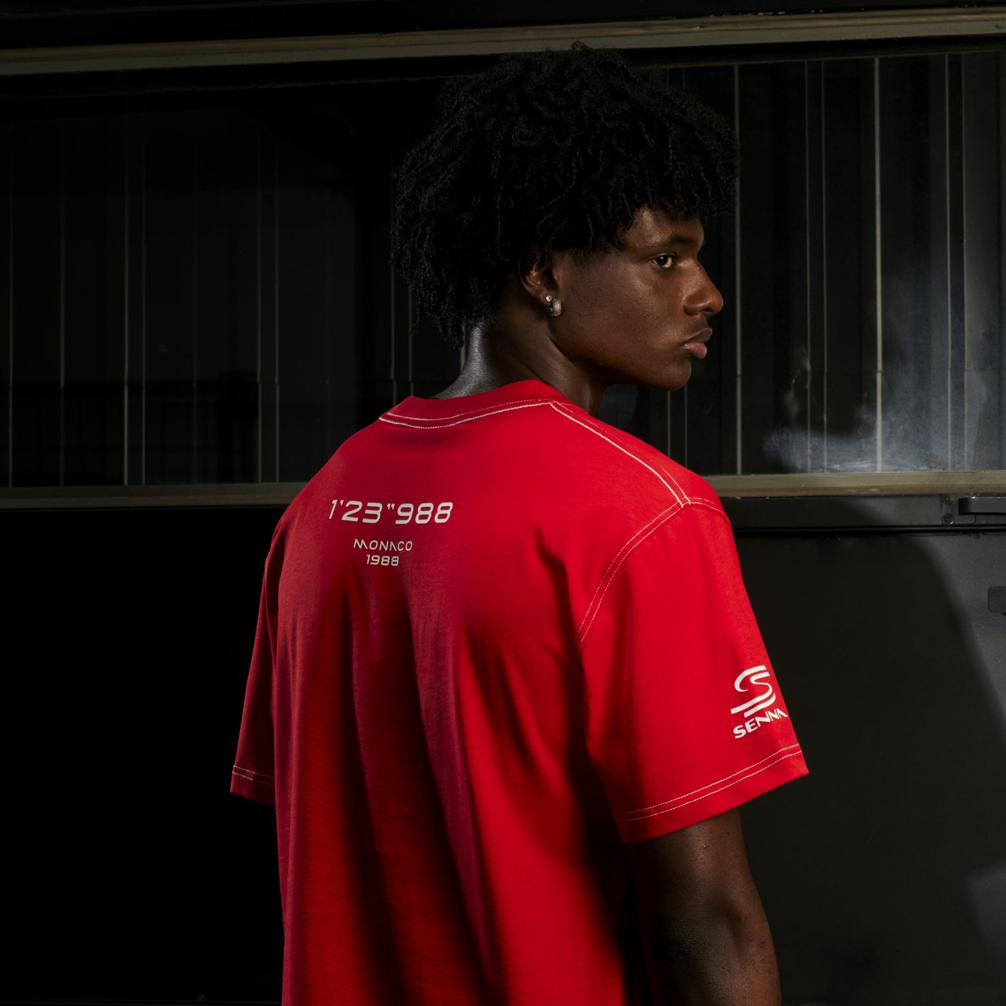 Ayrton Senna F1 x Tag Heuer Oversized Racing T-Shirt - Red T-shirts Ayrton Senna 