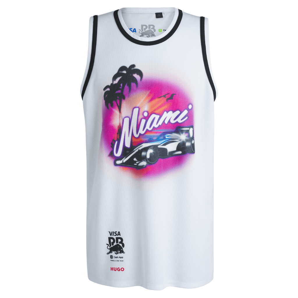 Visa Cash App RB F1 Special Edition Miami GP Tank Top Jersey - White Tank Top Visa Cash App RB 