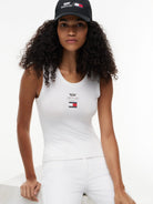 Cadillac F1 Women's Logo Tank Top - White Tank Tops Cadillac F1 