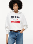 Cadillac F1 Women's Chevron Hoodie - White Hoodies Cadillac F1 