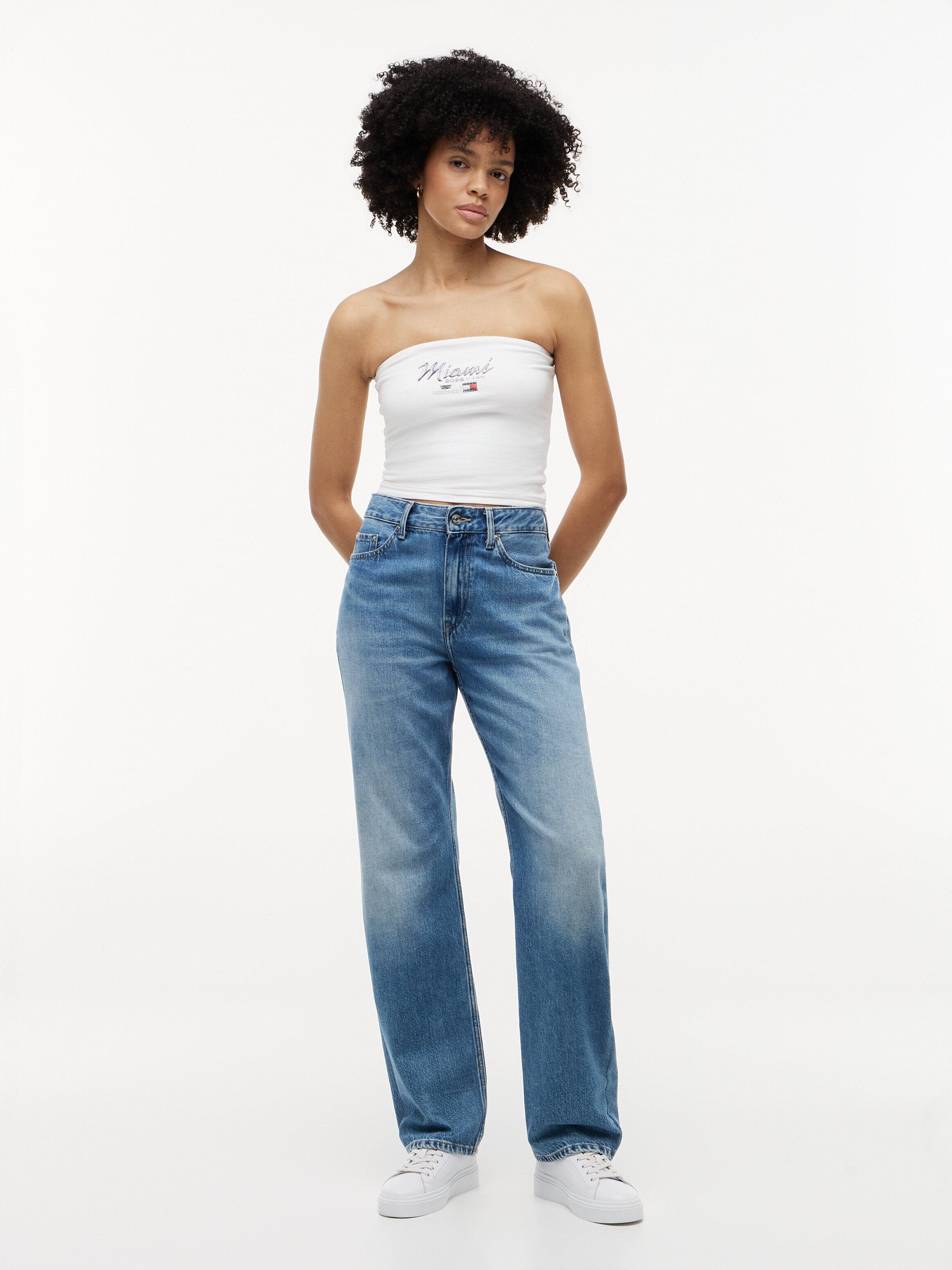 Cadillac F1 Racing Women's Special Edition Miami GP Tube Top - White Tank Tops Cadillac F1 
