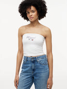 Cadillac F1 Racing Women's Special Edition Miami GP Tube Top - White Tank Tops Cadillac F1 