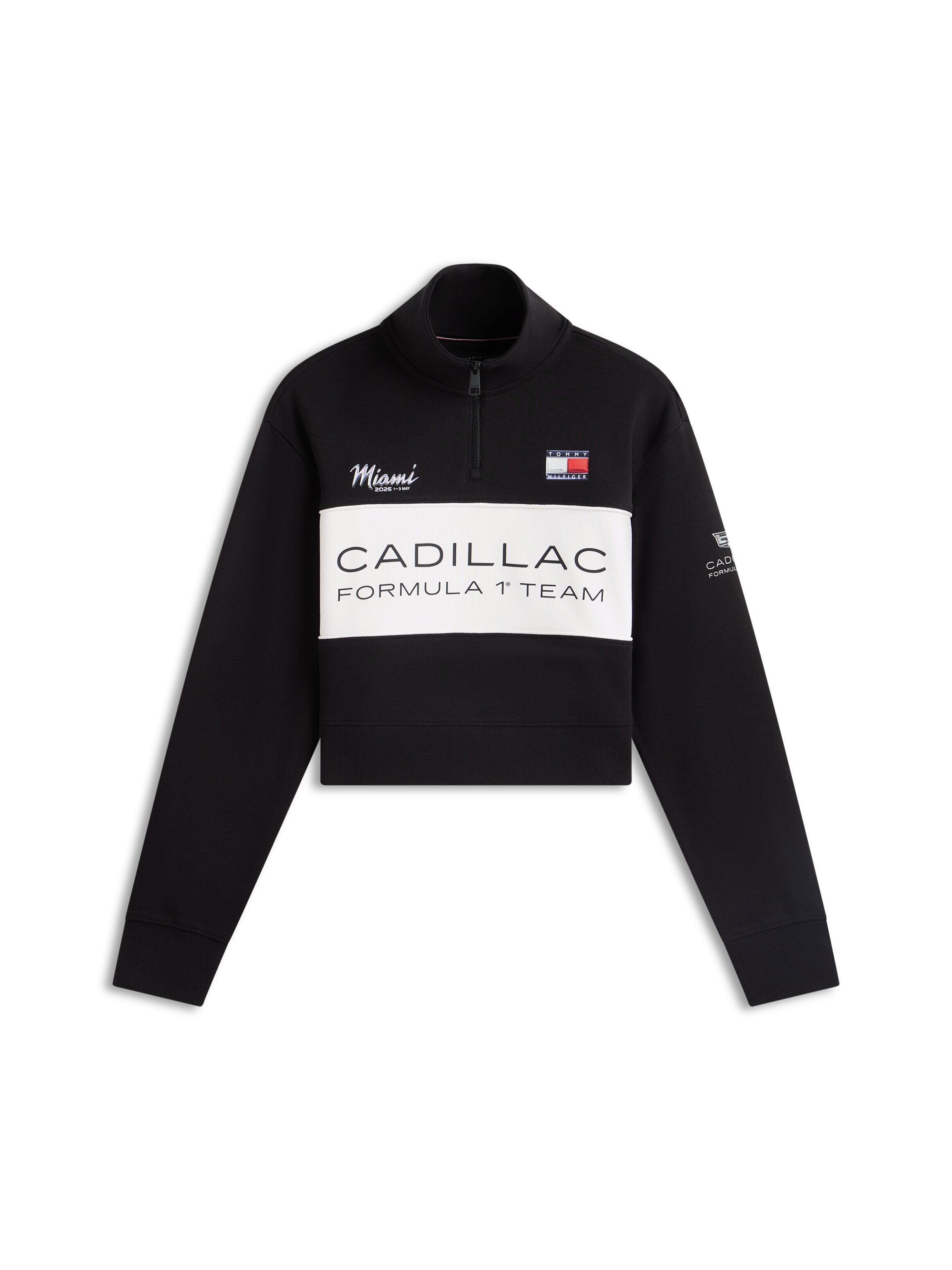 Cadillac F1 Racing Women's Special Edition Miami GP 1/2 Zip Sweatshirt - White Sweatshirt Cadillac F1 