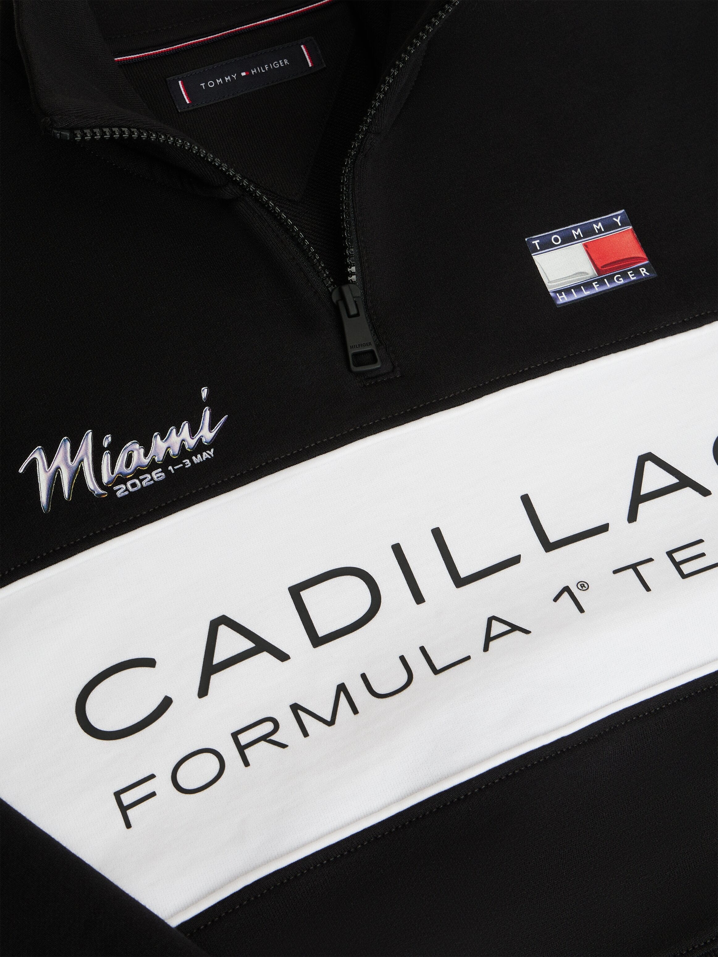 Cadillac F1 Racing Women's Special Edition Miami GP 1/2 Zip Sweatshirt - White Sweatshirt Cadillac F1 