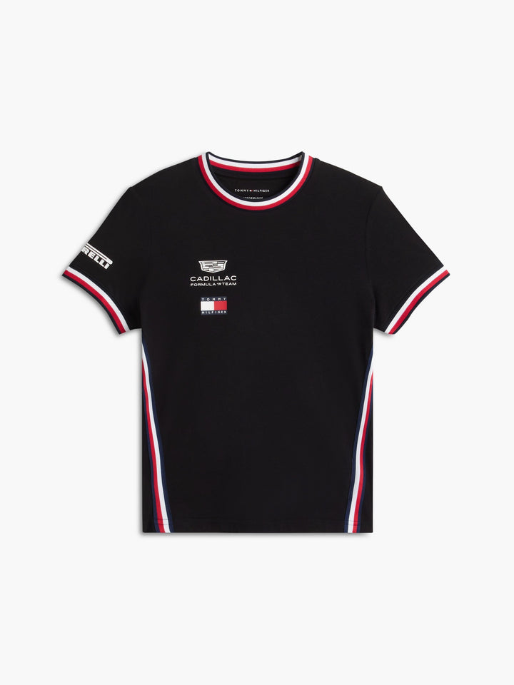 Cadillac F1 Racing Women's 2026 Team T-Shirt - White/Black T-shirts Cadillac F1 XXS Black 