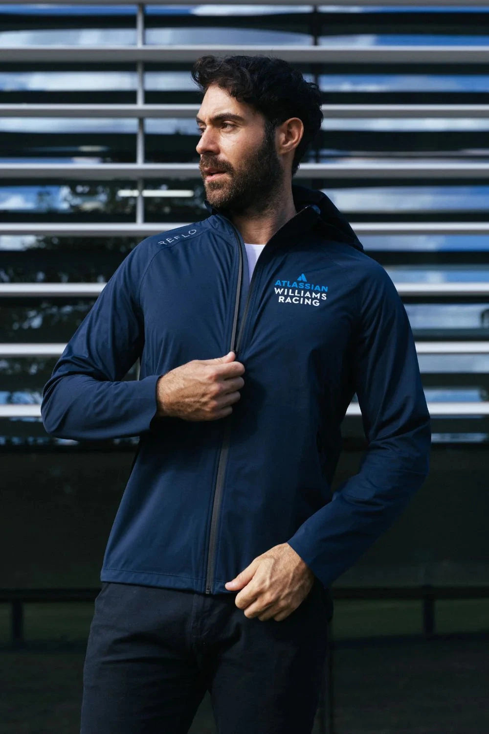 Atlassian Williams Racing F1 Reflo Travel Waterproof Jacket - Navy