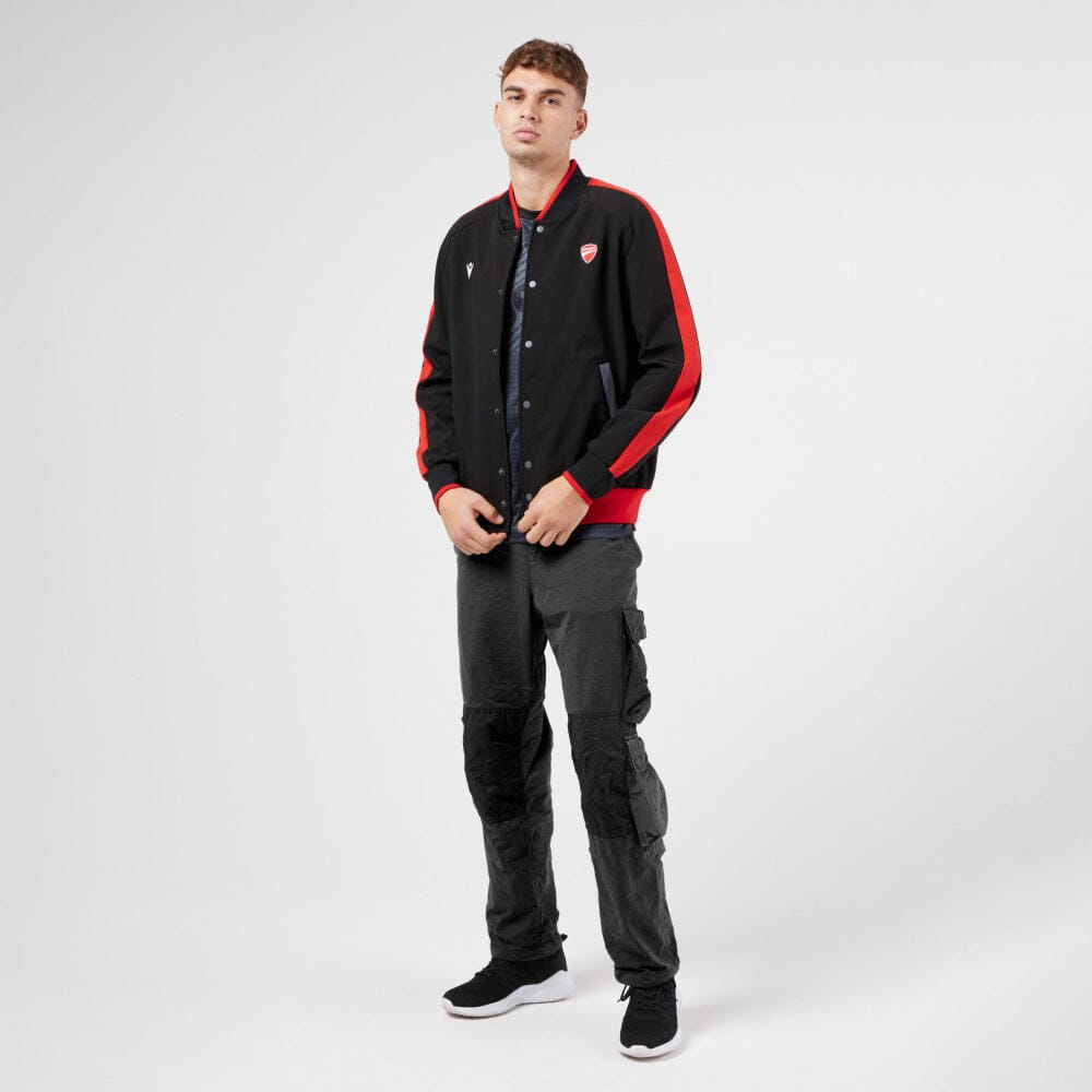 Ducati x Macron Men's Warmup College Jacket - Black Jackets Ducati 