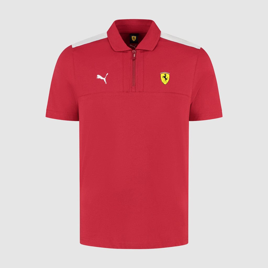 Scuderia Ferrari F1 Men's Polo Shirt -Dark Cherry/Puma Black Polos Scuderia Ferrari XS Red 