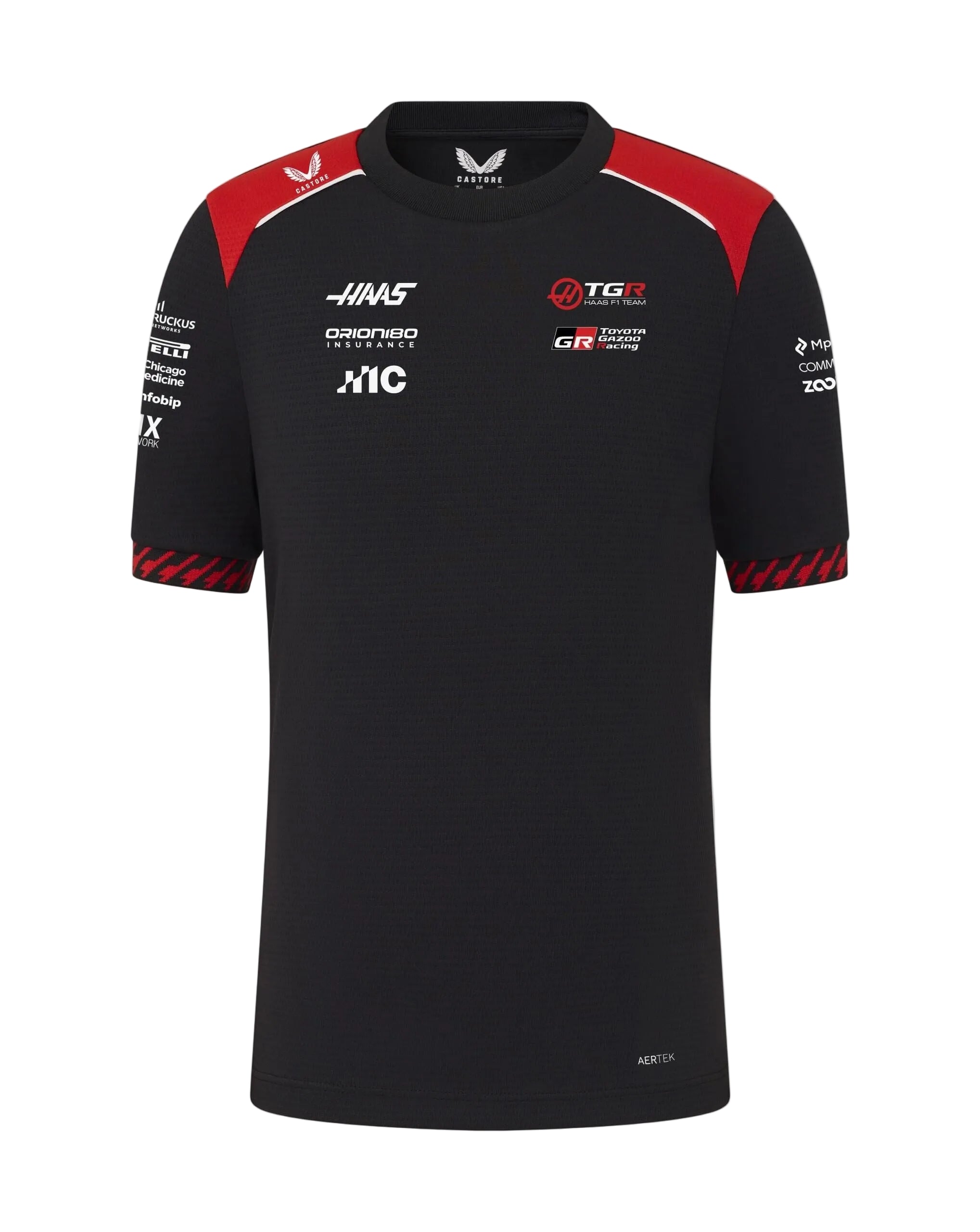 Haas Racing F1 2026 Kids Team Set Up T-Shirt - Youth Black T-shirts Haas F1 Racing Team 