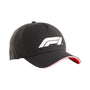Formula 1 Tech Collection F1 Kids Large Logo Baseball Hat- Black/Red Hats Formula 1 Black 