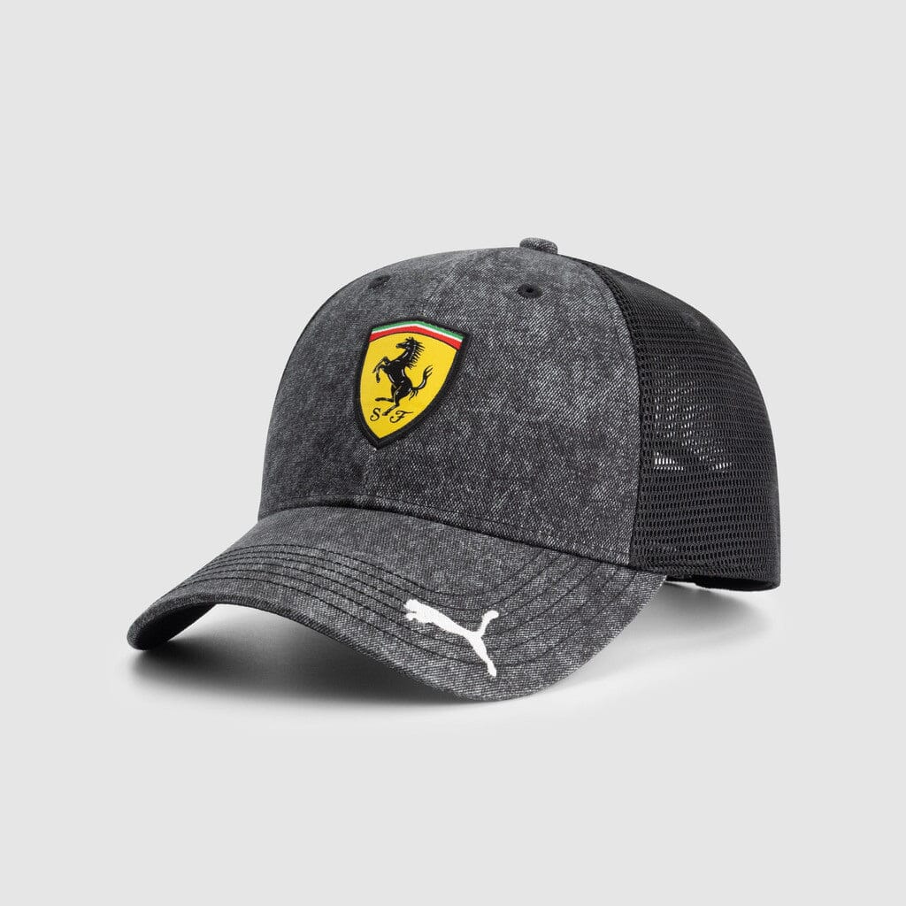 Scuderia Ferrari F1 Puma Race Trucker Hat - Black/Gray Hats Scuderia Ferrari Black 