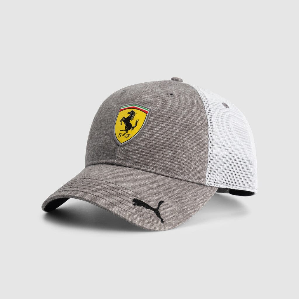 Scuderia Ferrari F1 Puma Race Trucker Hat - Black/Gray Hats Scuderia Ferrari Gray 
