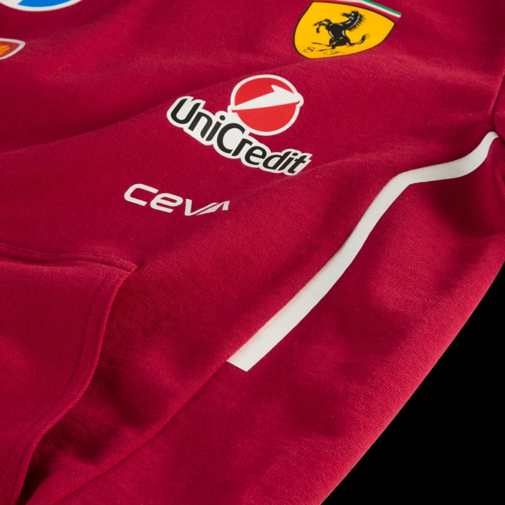 Scuderia Ferrari F1 2025 Kids Team Hoodie - Youth Dark Cherry Hoodies Scuderia Ferrari 