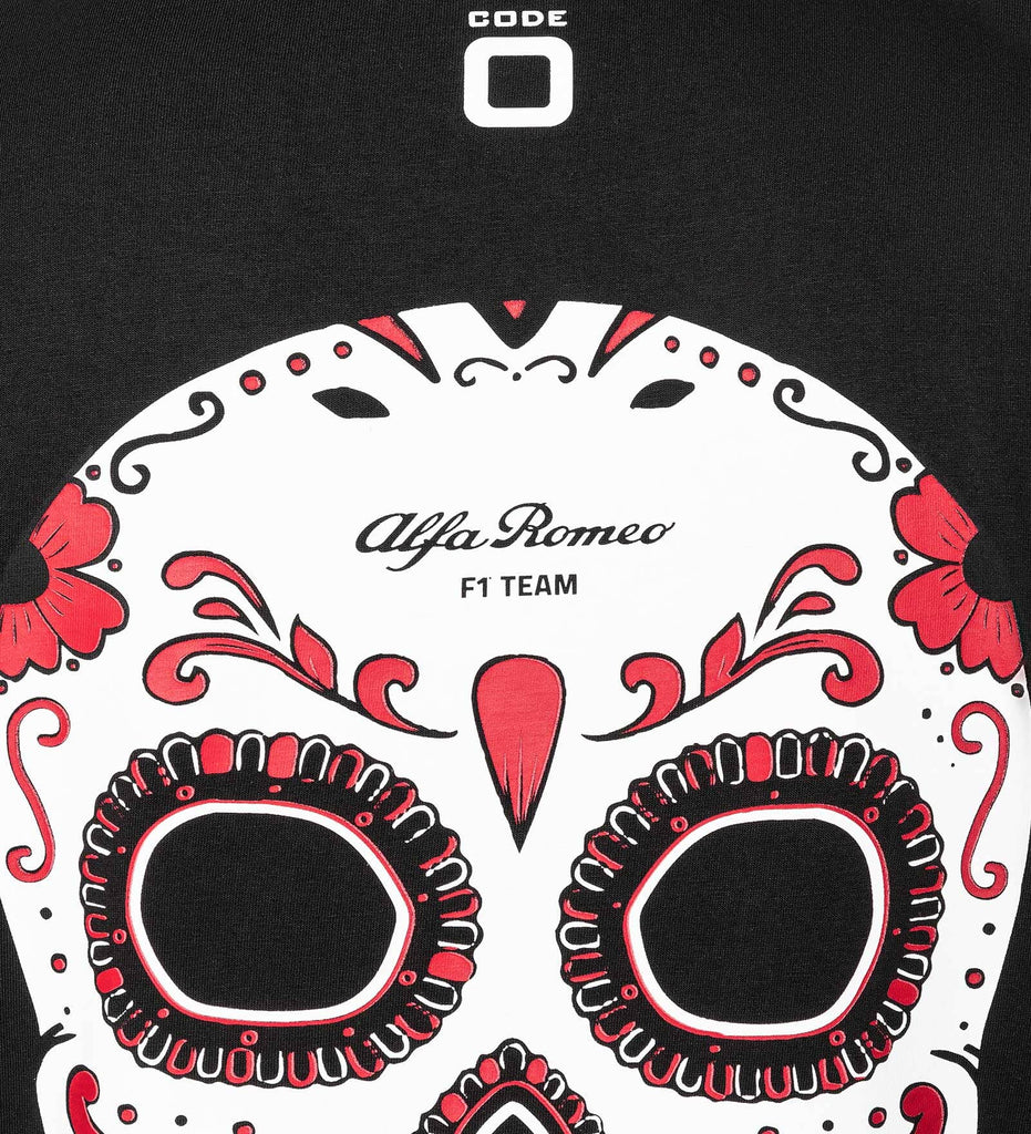 Alfa Romeo Racing F1 Men's Limited Edition Mexico GP Skull T-Shirt - Black/White T-shirts Alfa Romeo 