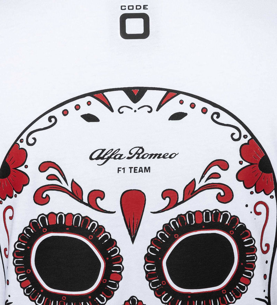 Alfa Romeo Racing F1 Men's Limited Edition Mexico GP Skull T-Shirt - Black/White T-shirts Alfa Romeo 