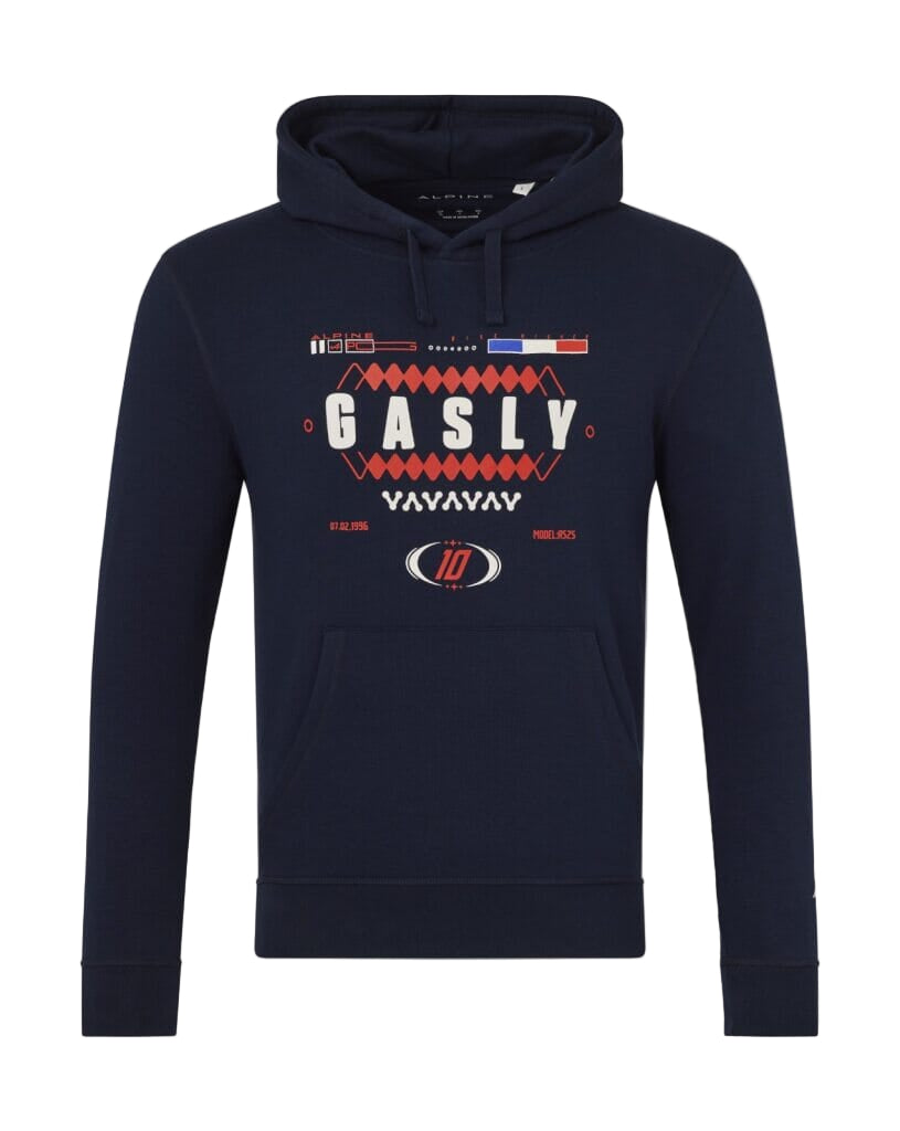 Alpine Racing F1 Pierre Gasly Relaxed Fit Hoodie - French Navy Hoodies Alpine 