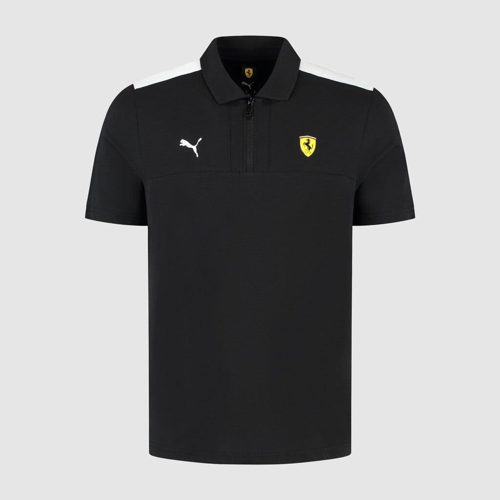 Scuderia Ferrari F1 Men's Polo Shirt -Dark Cherry/Puma Black Polos Scuderia Ferrari XS Black 